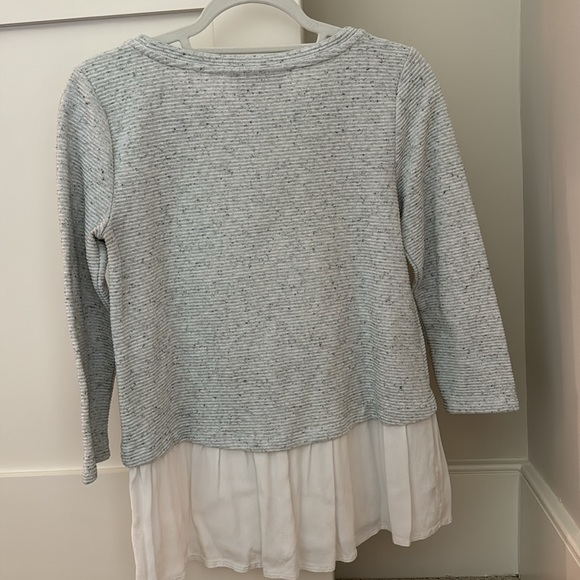 LOFT Women’s Mixed Media Top Blouse - Picture 2 of 3